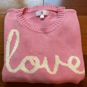 Girls Pink Love Sweater by Chloe & Cyrus